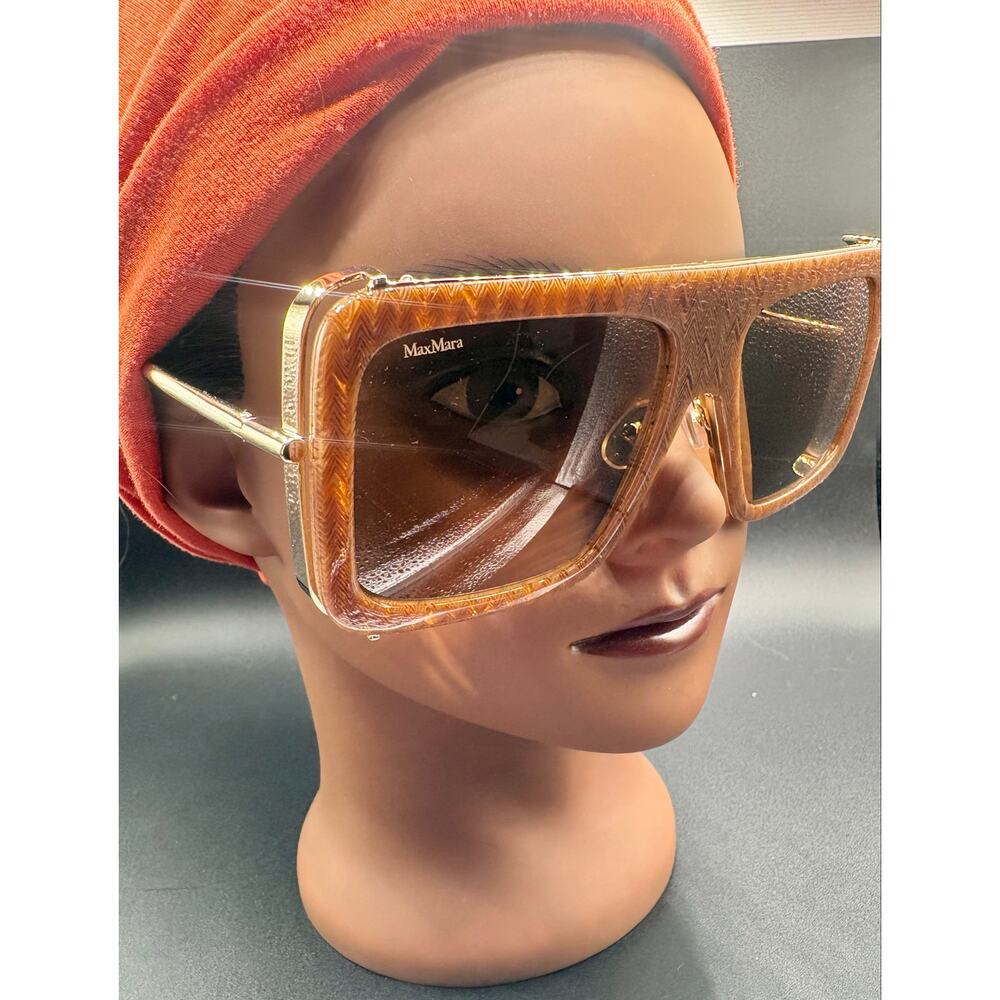 New Max Mara Unisex MM0119 JEAN Sunglasses Brown 57mm - Picture 7 of 8